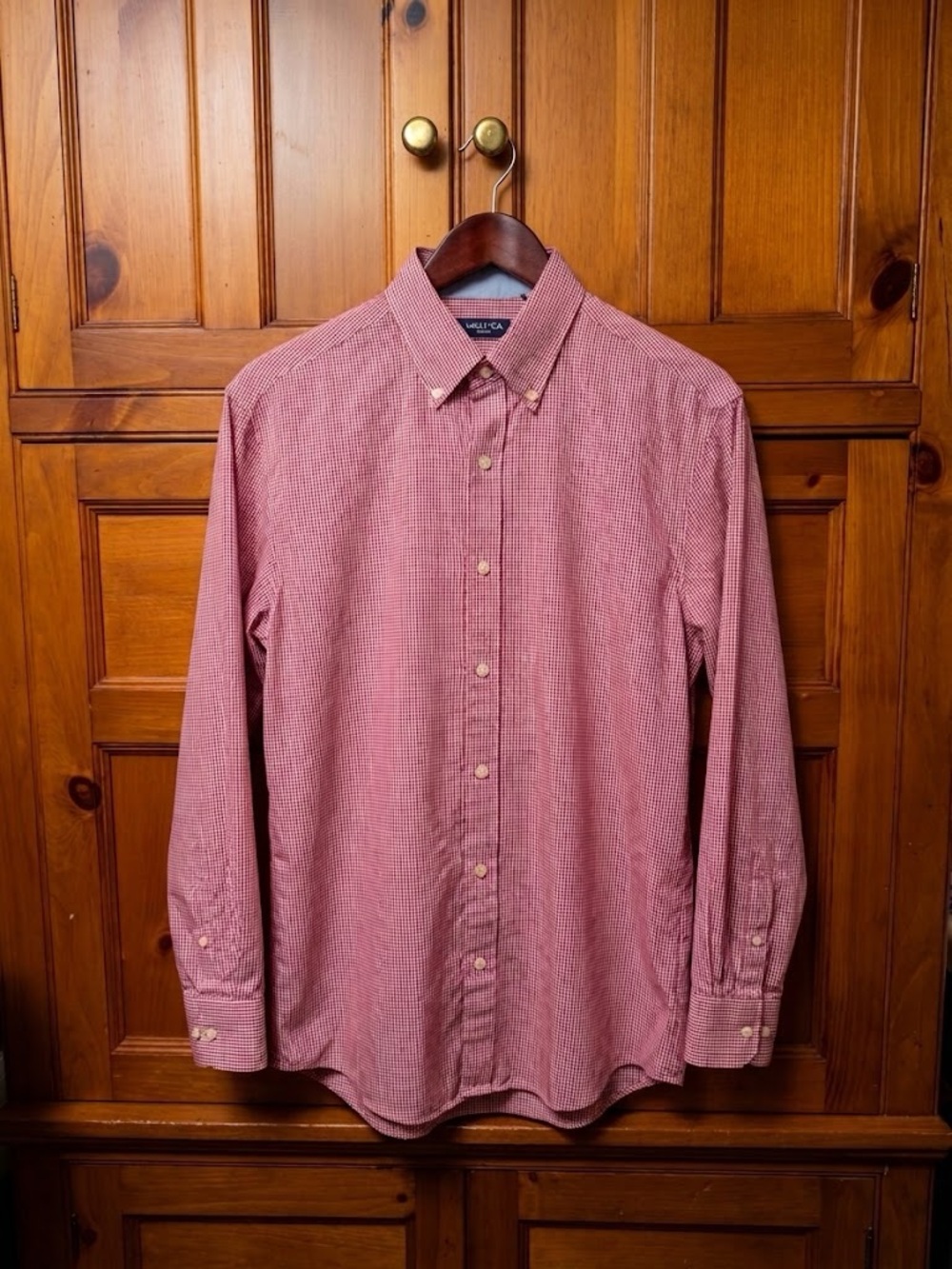 Nautica Men's Red Check Button-Down Shirt